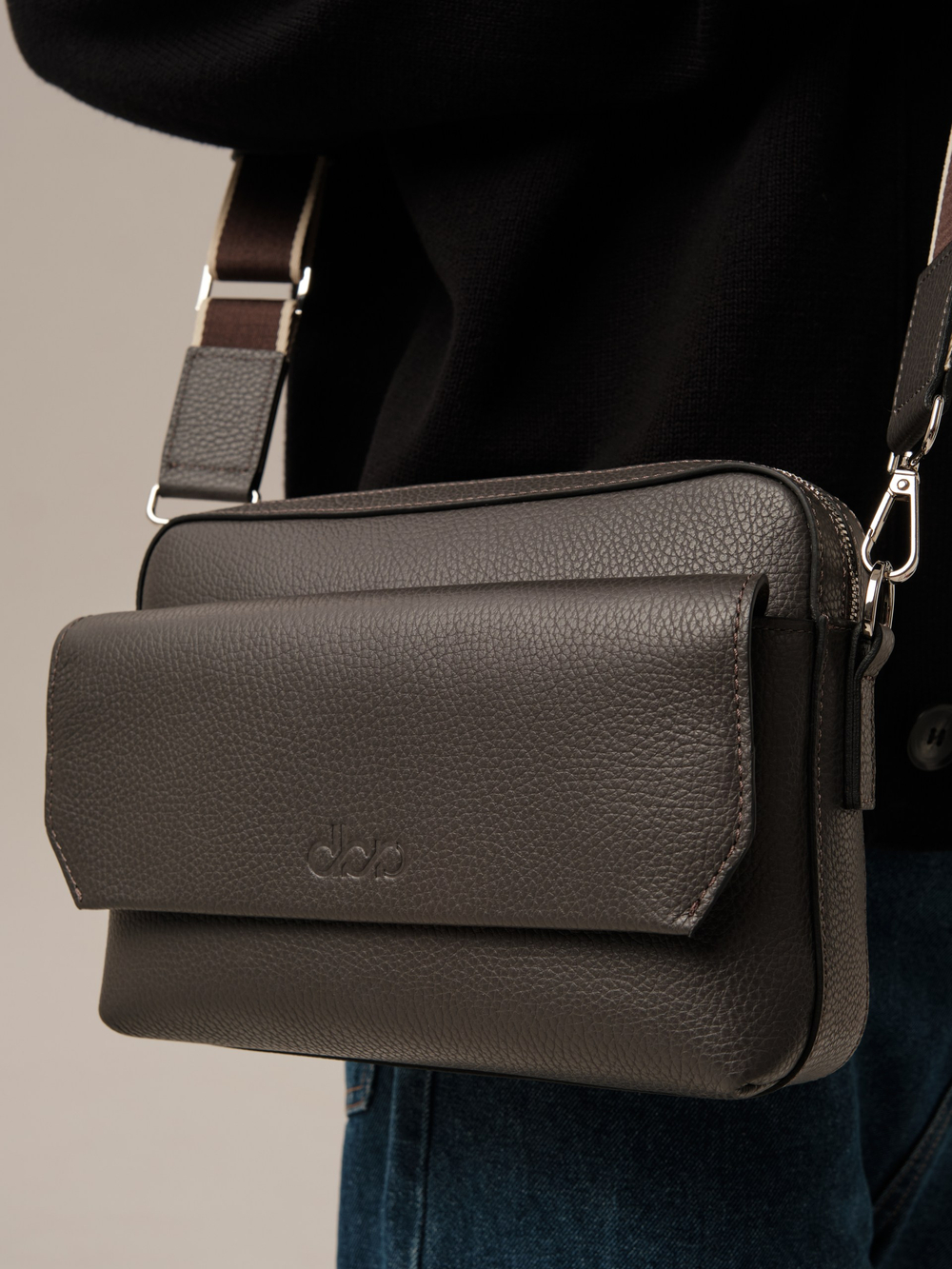 Мужская кожаная сумка Bora DBR 7113 темный лес