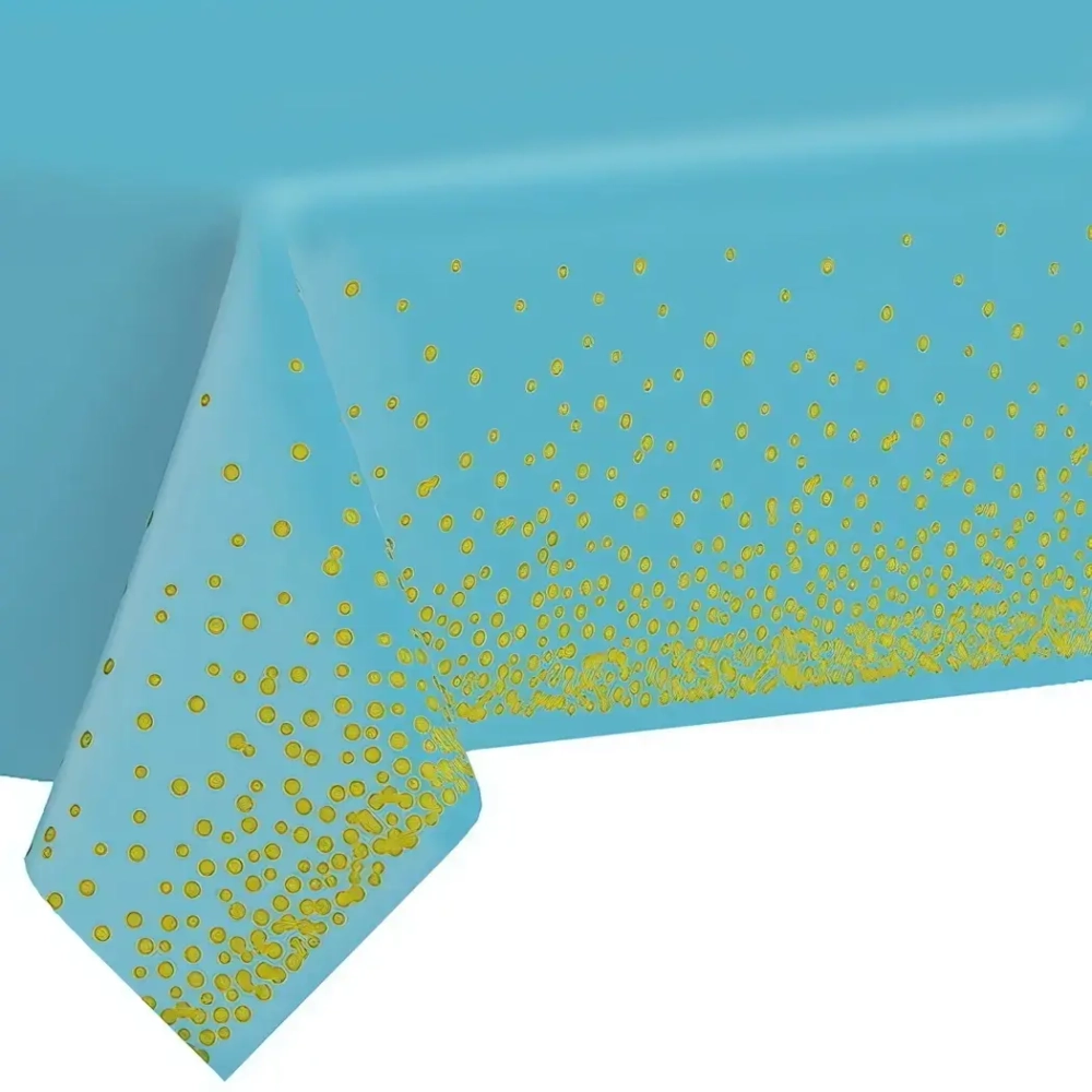 Скатерть «Руби» 137*183см цвет голубой, пвх