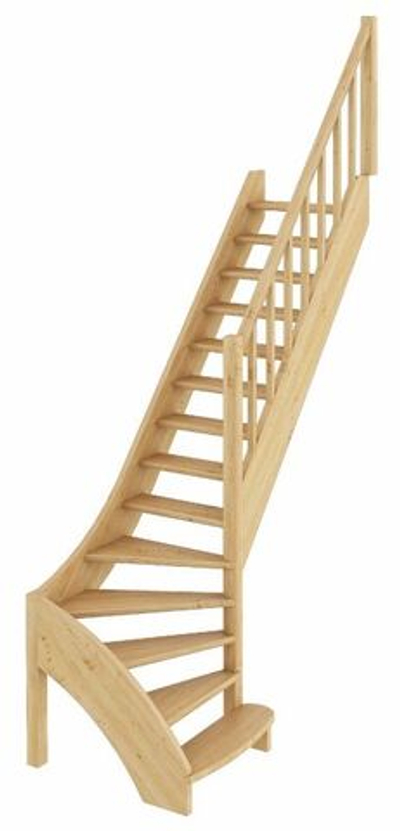 Лестница на второй этаж ЛС-07м/2 Правая под покраску