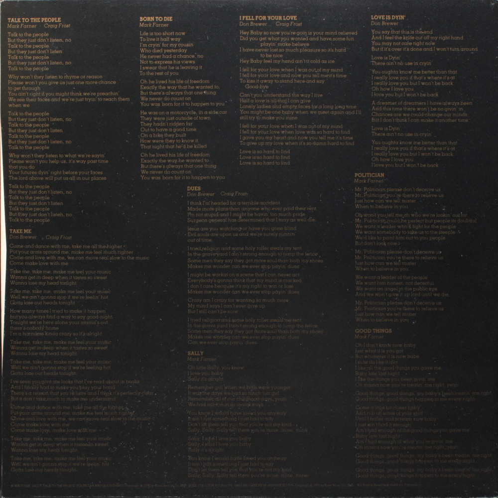 Grand Funk Railroad / Born To Die (LP)