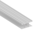 Накладной двусторонний алюминиевый профиль,  42, 3х90х2000. Цвет: Белый матовый,  RAL9003, серия:DN8HF