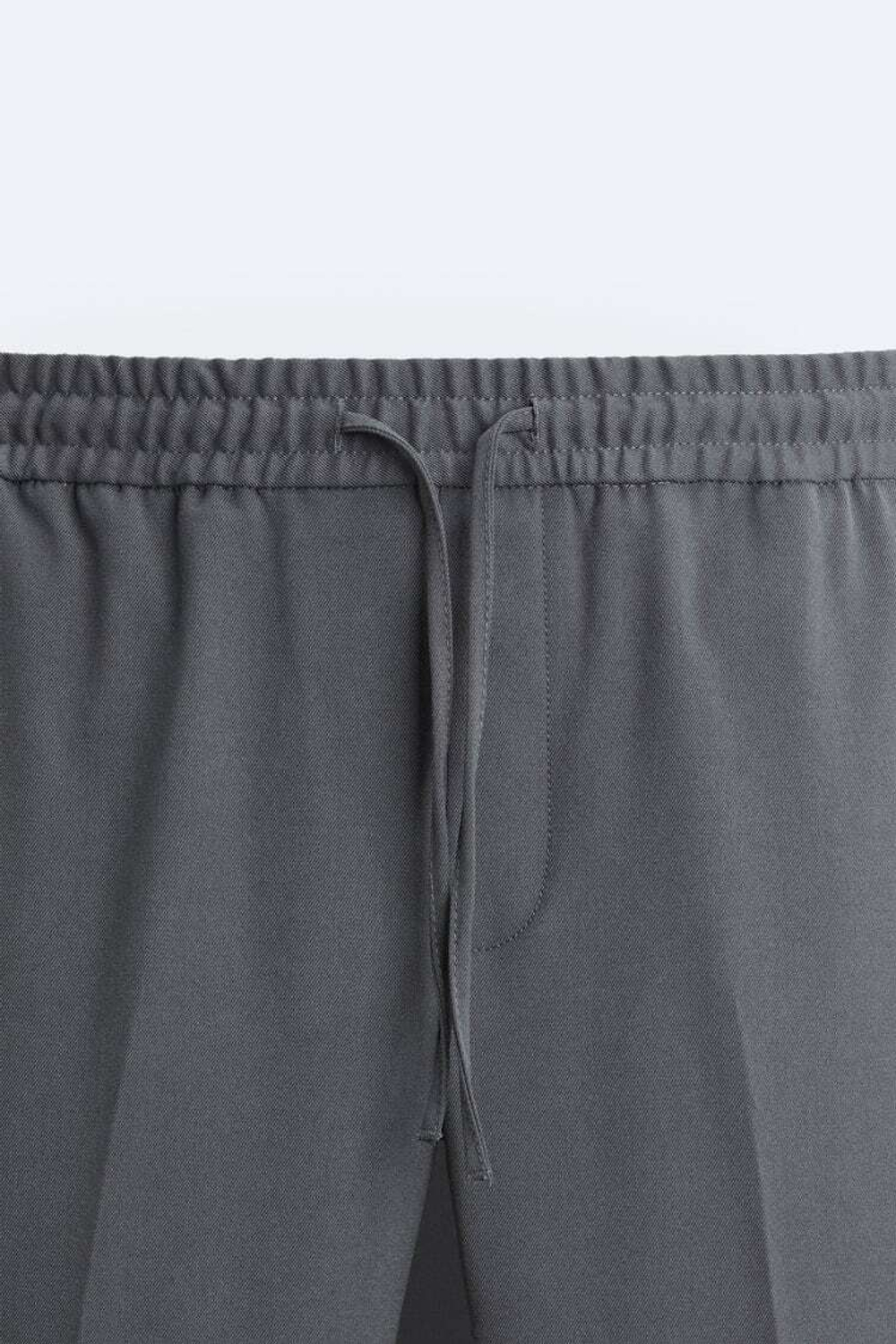 ZARA БРЮКИ-ДЖОГГЕРЫ КОМФОРТНОЙ ПОСАДКИ, ЦЕМЕНТНЫЙ