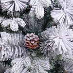 Ёлка «Снежная рапсодия» 150 см, ПВХ+Леска, шишки, белый иней (450 веток)