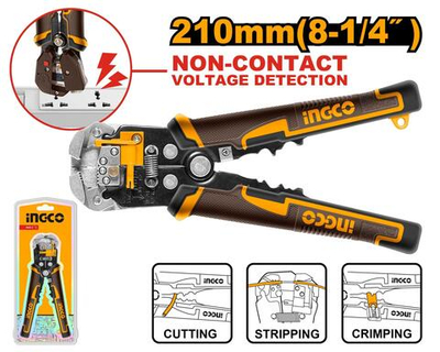 Автоматический многофункциональный стриппер с бесконтактным детектором напряжения INGCO HWSP102429 INDUSTRIAL