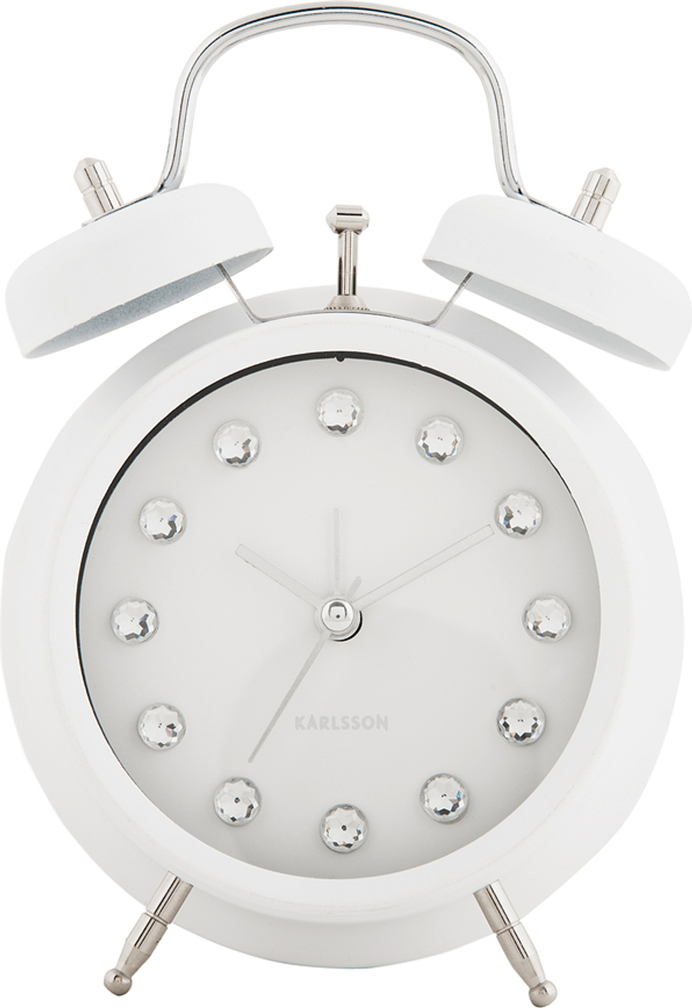 Настольные часы karlsson glam diamonds, металл, высота , белые · арт. fabr KA6018WH