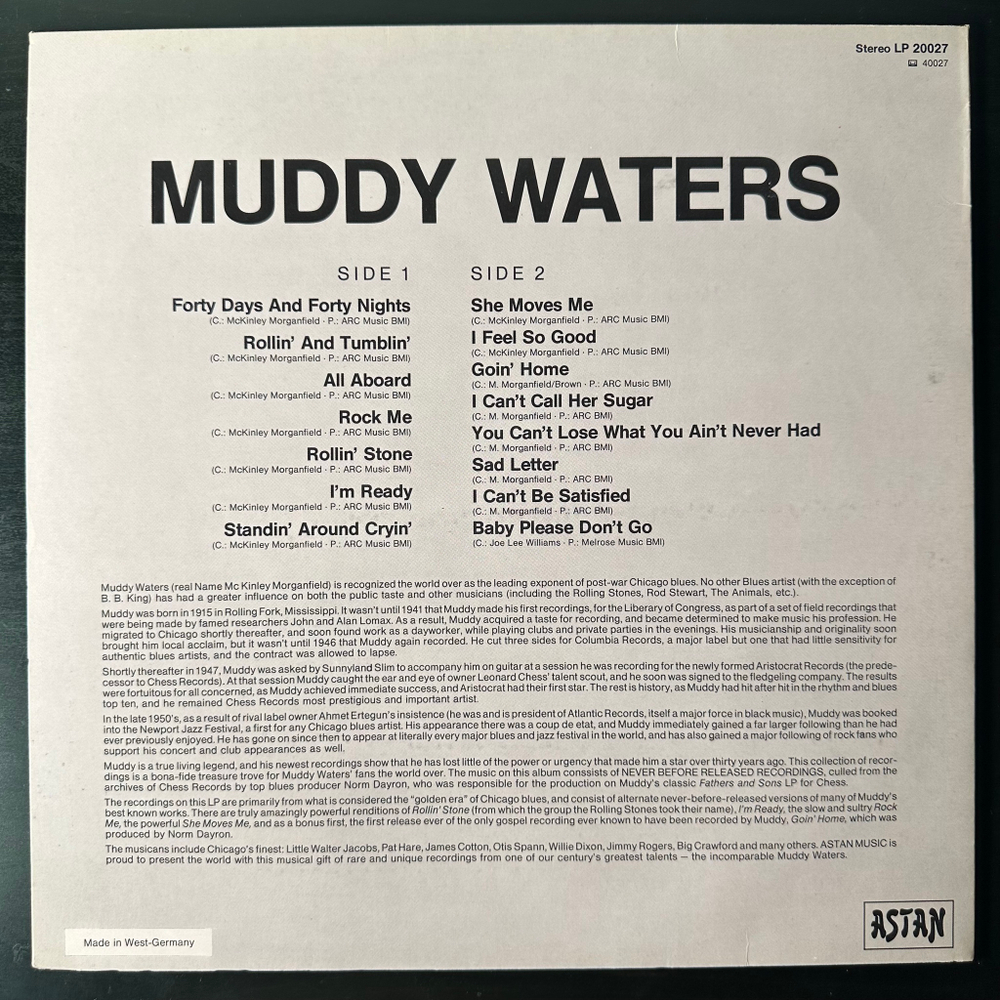 Muddy Waters ‎– Sweet Home Chicago (Германия)