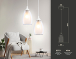 Подвесной светильник TR3534 WH/CL/FR белый/прозрачный/белый матовый E27 max 40W D120*800