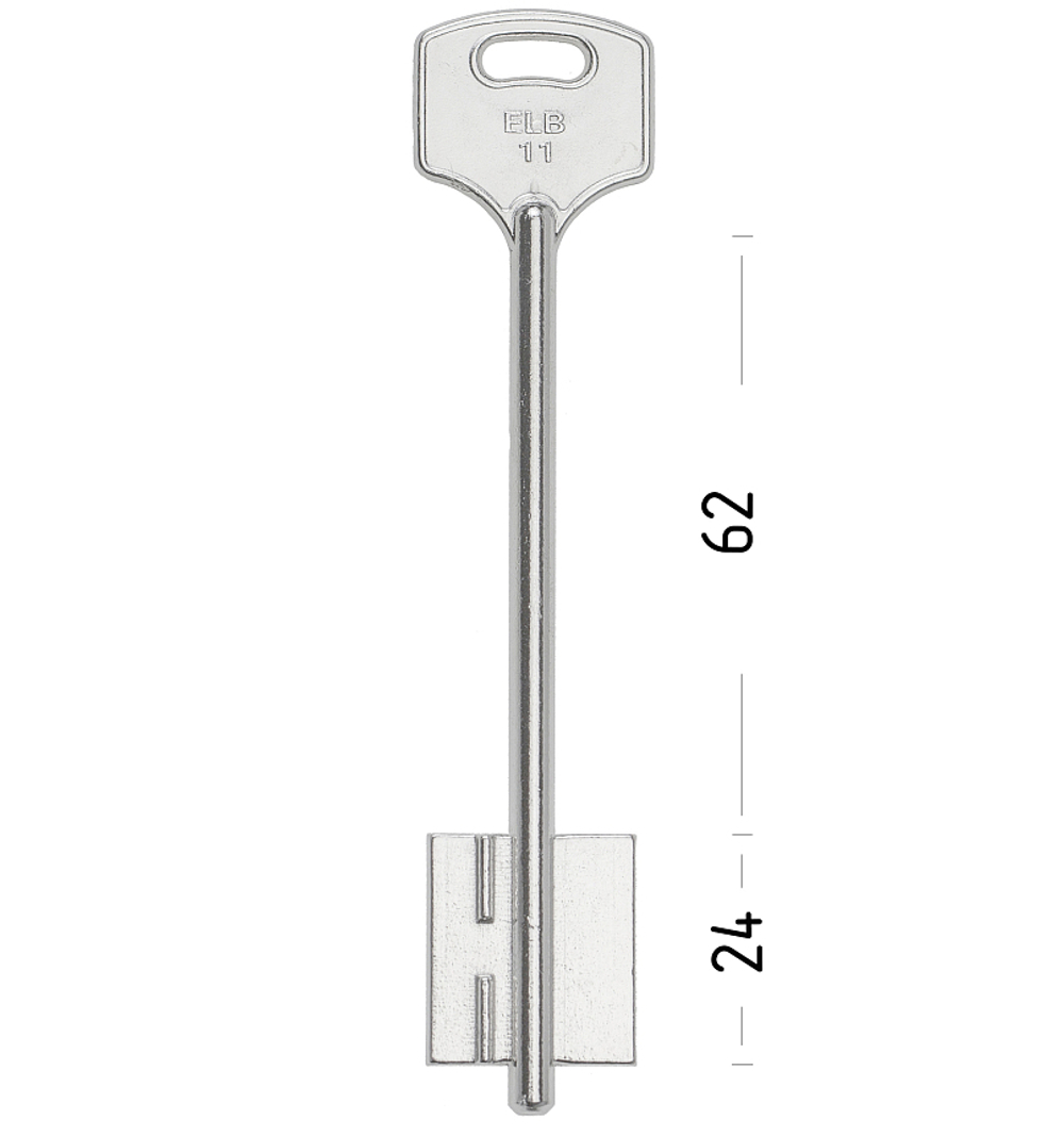 Заготовка сувальдного ключа 12724 ELB11D