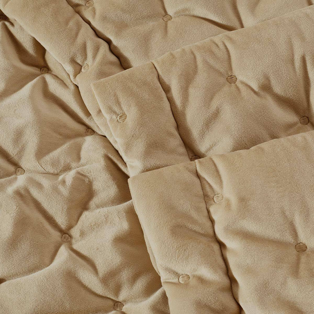 Покрывало 250х260 и 2 декоративные наволочки Arya home Ansel бежевый