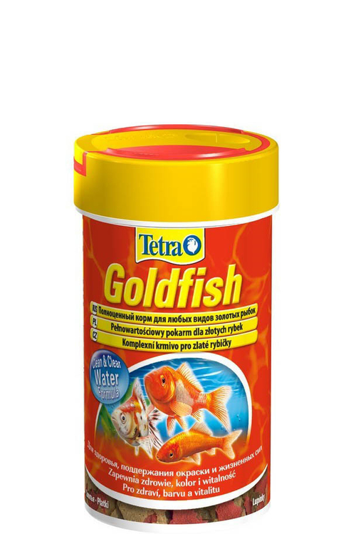 Корм для рыб TetraGoldfish, основной корм для золотых рыбок в хлопьях 100 мл