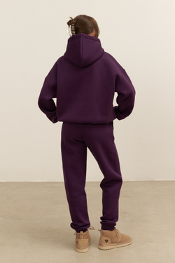 Худи 02 FRANSY COMMUNITY, с начесом, темно-фиолетовое