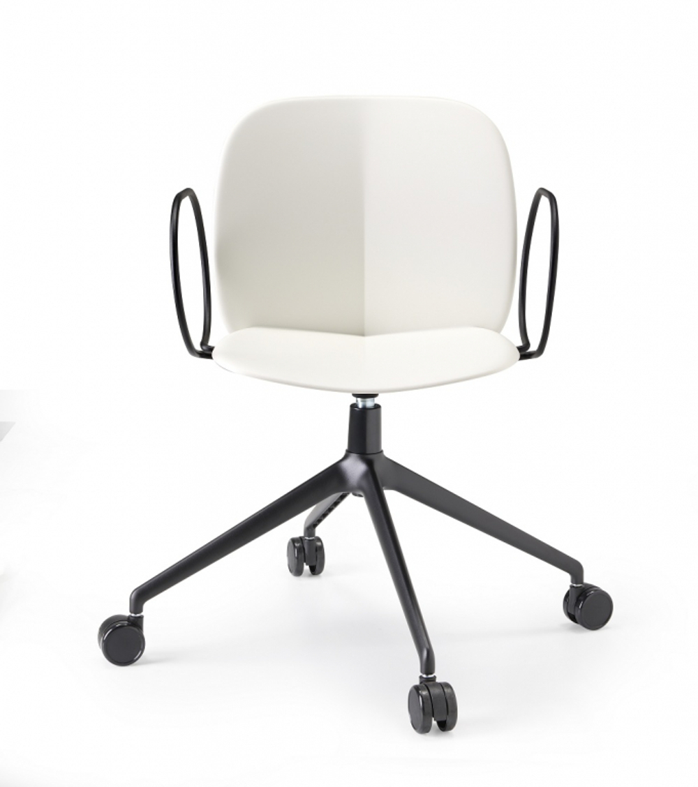 Кресло офисное пластиковое Scab Design Mentha Go Green, черный, лен