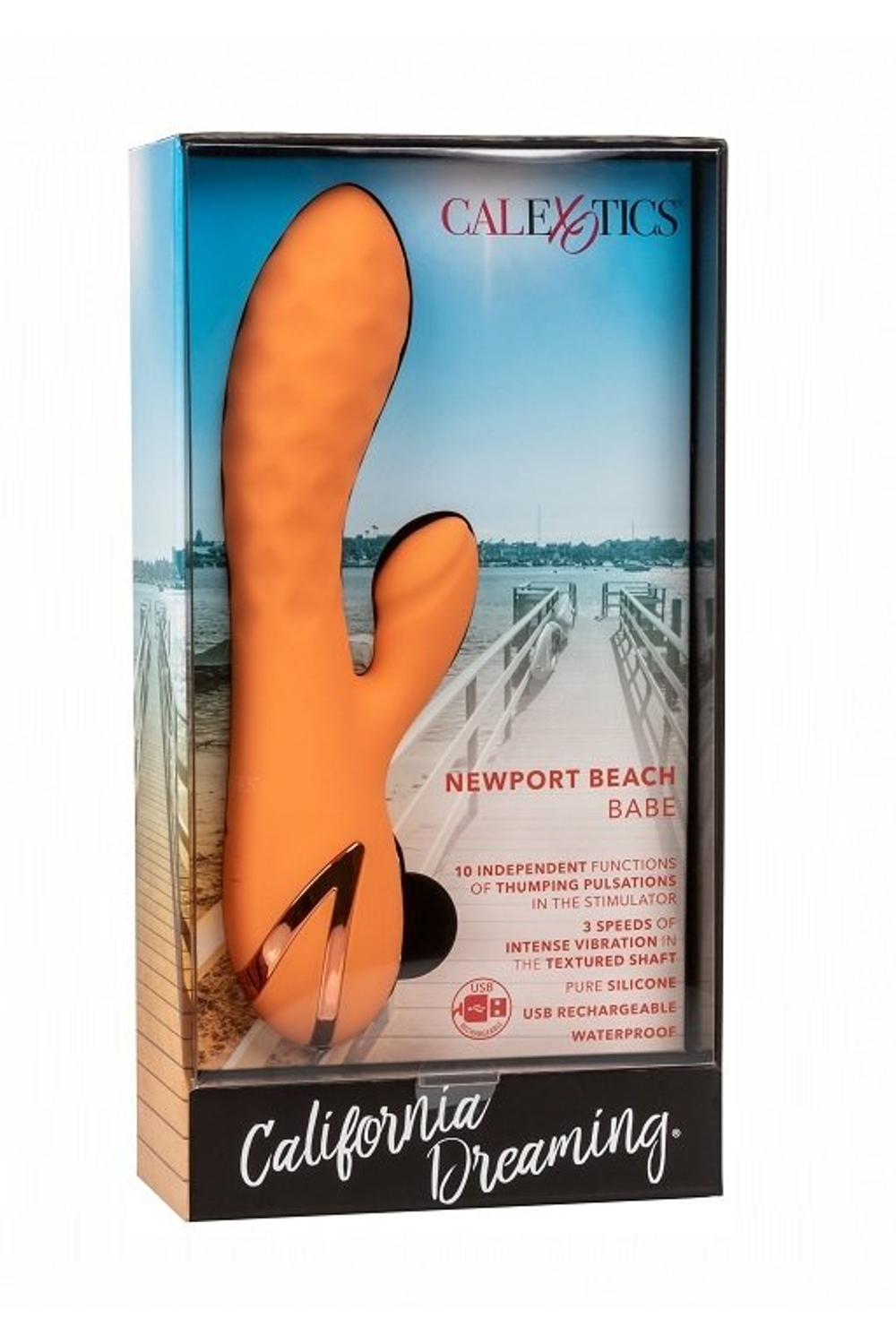Вибромассажер кролик Newport Beach Babe с функцией «пульсирующее воздействие»