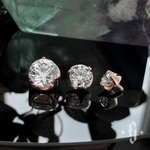 Накрутка "Cubic Flat" - Розовое золото - White CZ