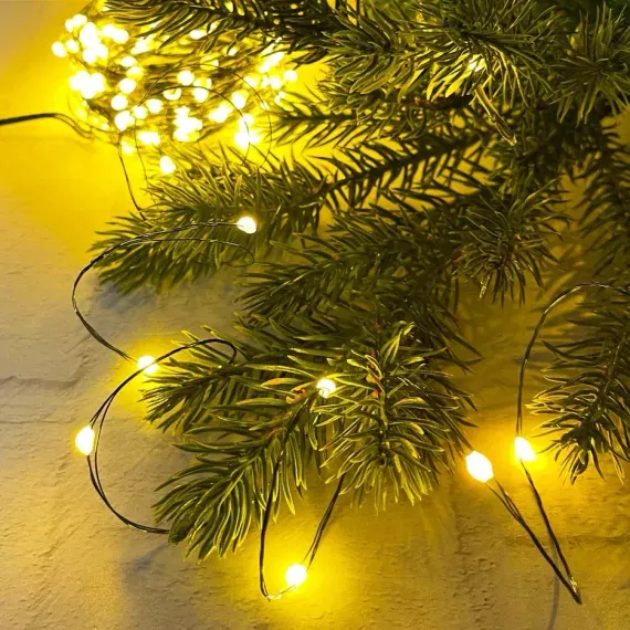 Гирлянда Капли 150 макро ламп цвета шампань, 1500 см., 8 режимов, Christmas DeLuxe (87760)