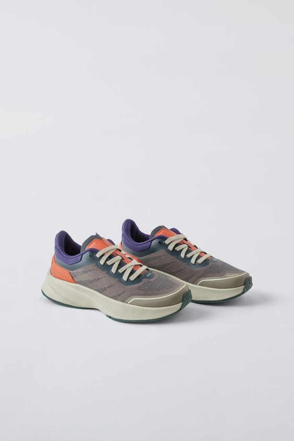 ZARA КРОССОВКИ, ЗЕЛЕНЫЙ ХАКИ