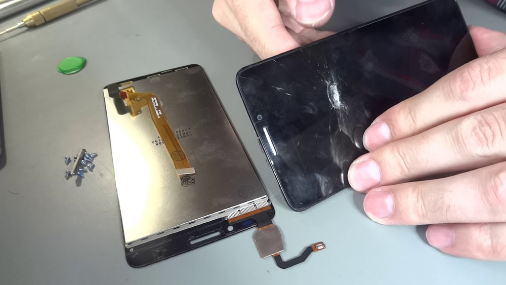 Замена дисплея модуля на Alcatel