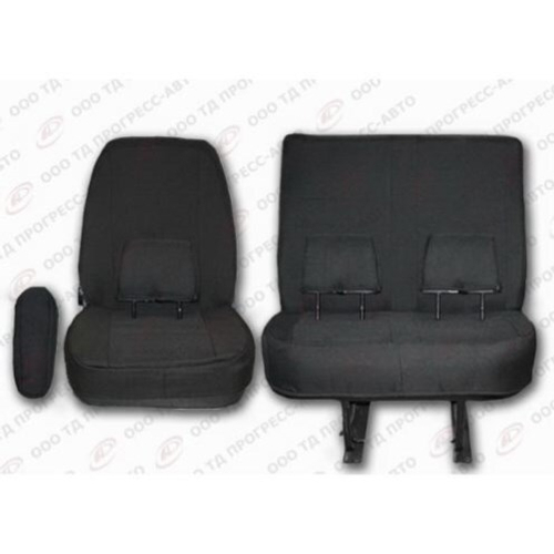 Чехлы на сиденье /Г-3302 NEXT, Г-4111/ 3 мест. (3 подголовника) Жаккард черный (Газелист52)