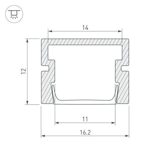 Профиль Arlight PDS-SM-2000 Anod Black 035027