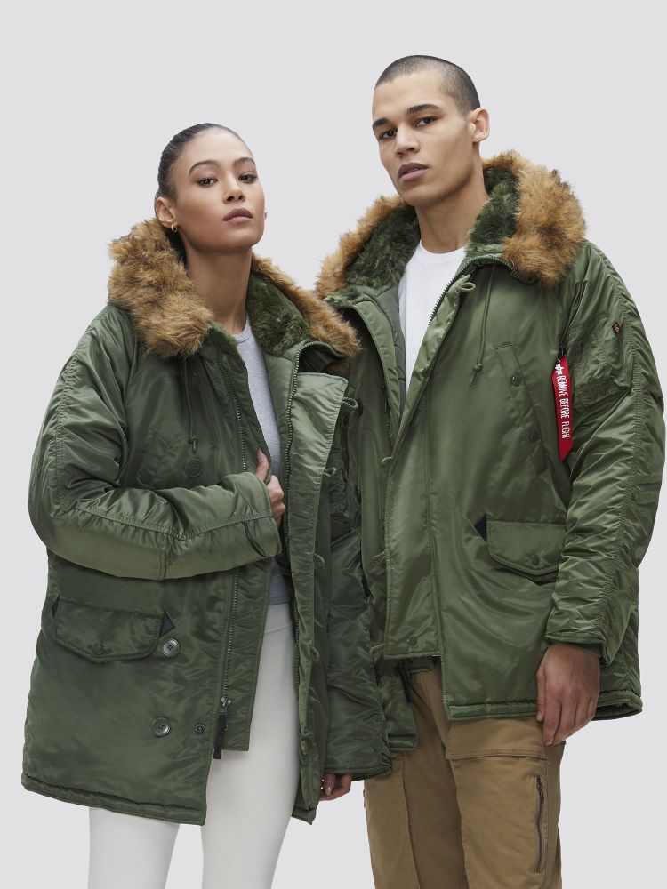 Парка Alpha Industries N-3B Regular Fit Sage Green (зеленая)