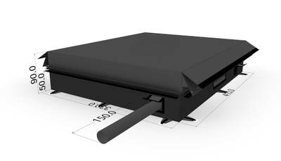 Надувная подушка «Полёт» для приземлений и отработки трюков, 4,1×3,3×0,9 м