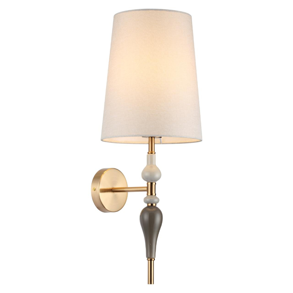 5040/1W CLASSIC ODL24 371 античн.бронза/беж.абажур/металл/керамика Бра E27 1*60W HOMI