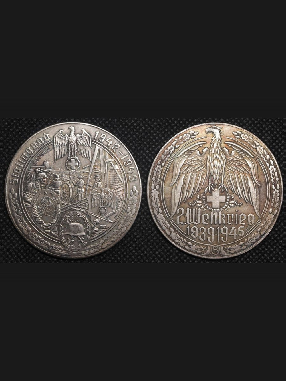Медаль Сталинград 1942-1943 год СССР Германия Копия посеребрение