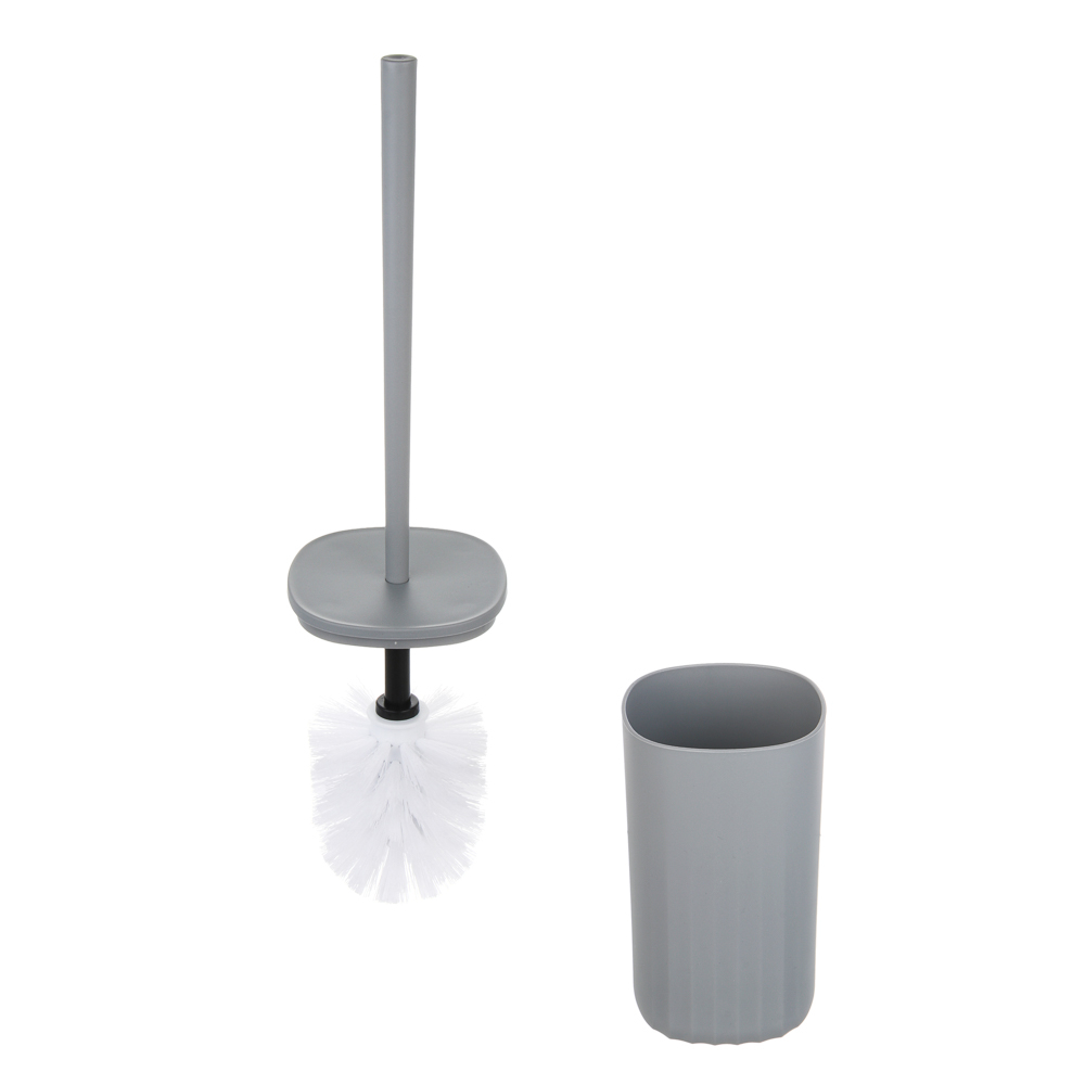 Ёрш для унитаза тм VETTA Сидней, пластик, PP, серый, 9,5x39,5см