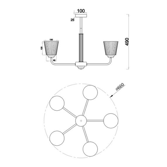 Потолочная люстра Escada NOBLE 685/5PL