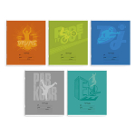 Тетрадь школьная А5 12л клетка "Будь свободным" в ассорт. (Феникс+) микс цветов (комплект 5 шт)