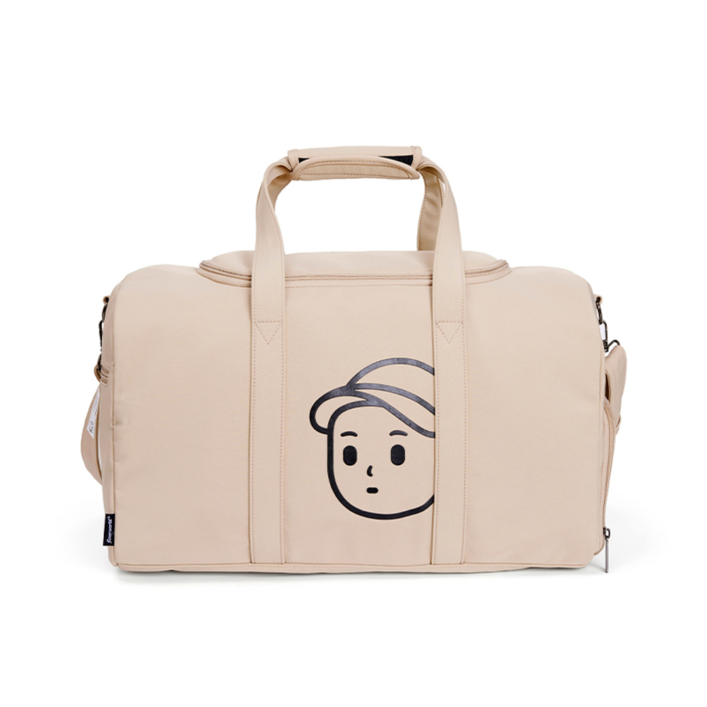 Finerworld Nylon Gym Bag Medium Unisex Sandstone, Texture Black