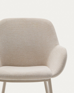 Стул Konna бежевого цвета со стальными бежевыми ножками