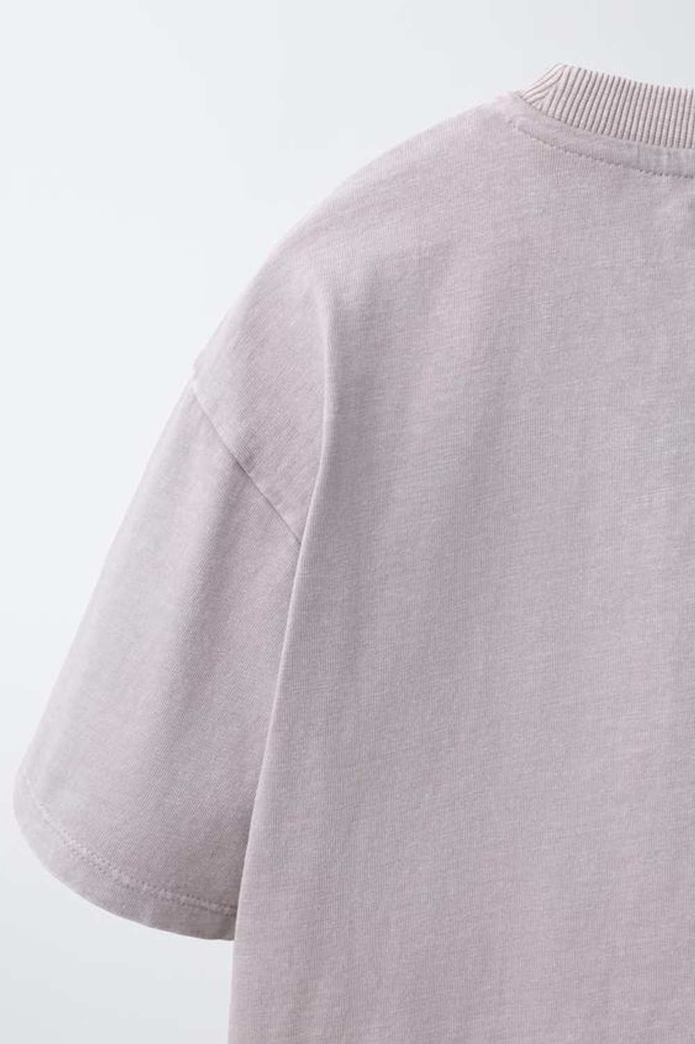 ZARA ФУТБОЛКА С ЭФФЕКТОМ ПОТЕРТОСТИ ROLLING STONE ©, СЕРОВАТО-КОРИЧНЕВЫЙ