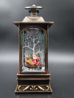 Фонарь новогодний светящийся музыкальный сеть/батарейки QW52