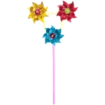 Ветрячок «Трио», d-9 см (цветок), 40 см, микс