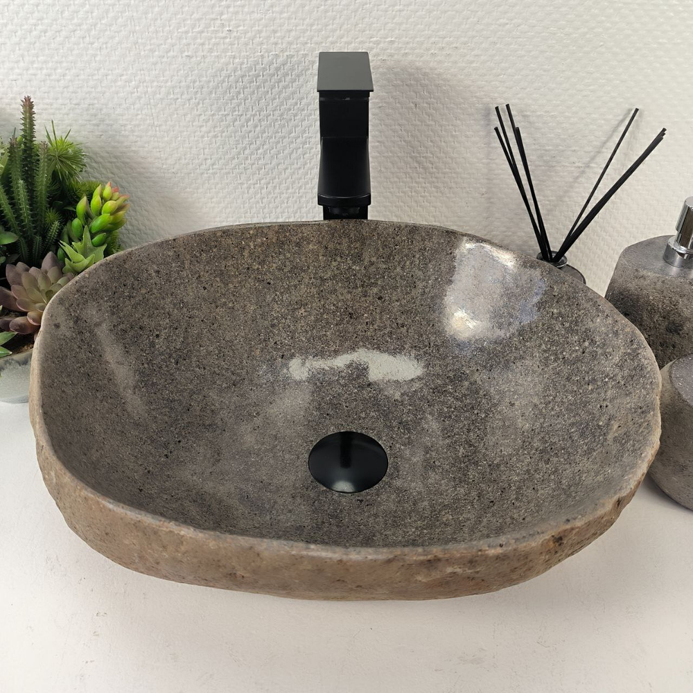 Раковина из речного камня RS-65452 45*36*15 0861