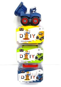 Машинка конструктор с отверткой 3вида в боксе с ручкой