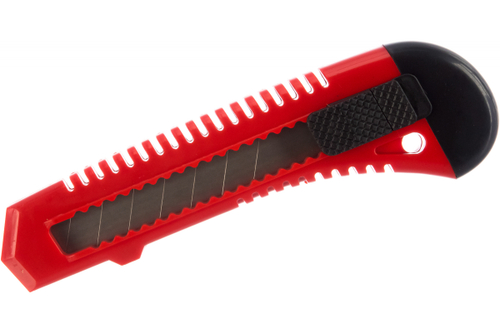 Нож из АБС пластика со сдвижным фиксатором Зубр АБС-18, сегмент, лезвия 18 мм, 09155_z01