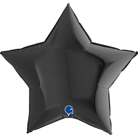 Шар "Звезда черная металлик" 90 см
