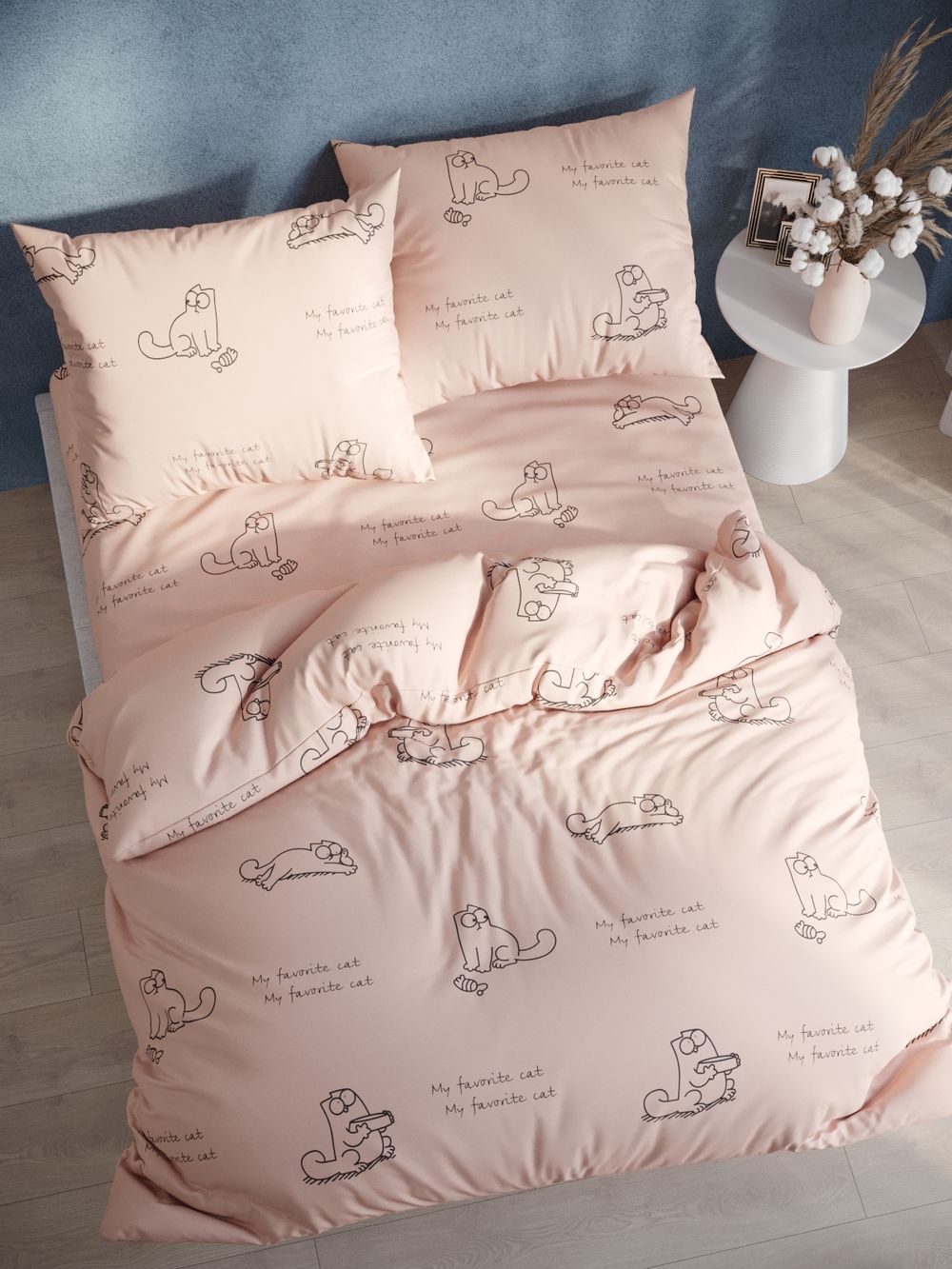 Простынь на резинке перкаль Сказка "Каприче" 90x200 см