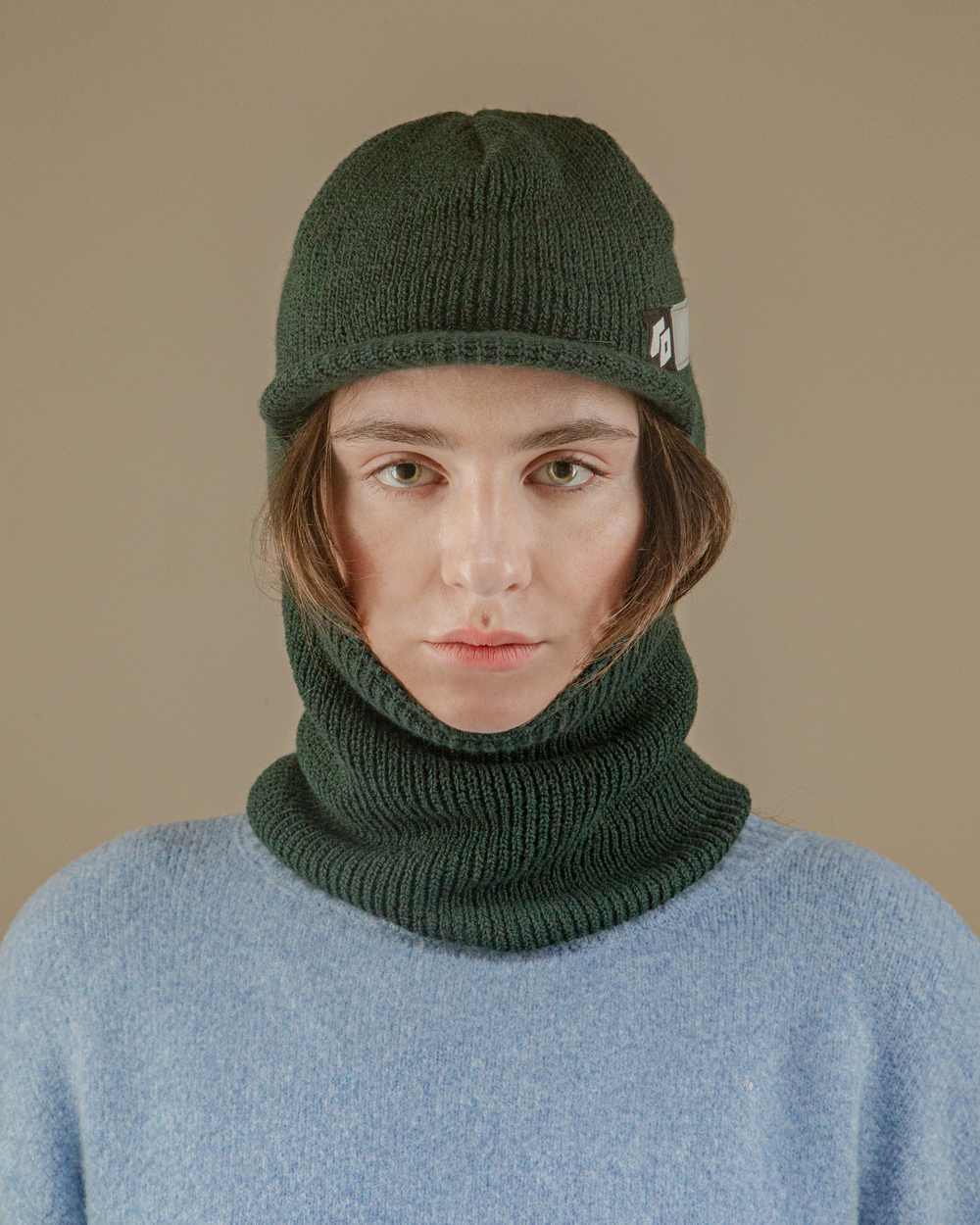 Шапка Fisherman Balaklava GO зеленый бутылочный
