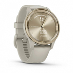 Часы Garmin Vivomove Trend , French Gray, Silicone WW, безель цвета кремового золота, серый ремешок, 010-02665-02
