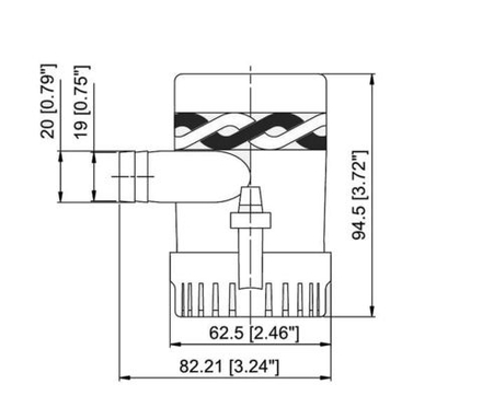 Насос осушительный TMC 500GPH,
