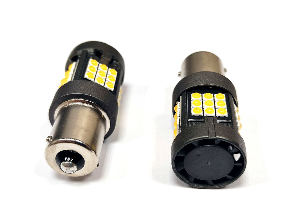 Светодиодная лампа P21W 1156-GC3030-30W (4*9SMD) без полярности, с обманкой (белый), 1шт