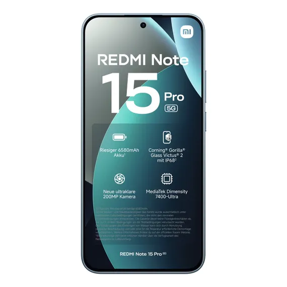 Смартфон Xiaomi Redmi Note 15 Pro 4G NFC 12 ГБ | 512 ГБ («Голубой ледник» | Glacier Blue) (версия Global)
