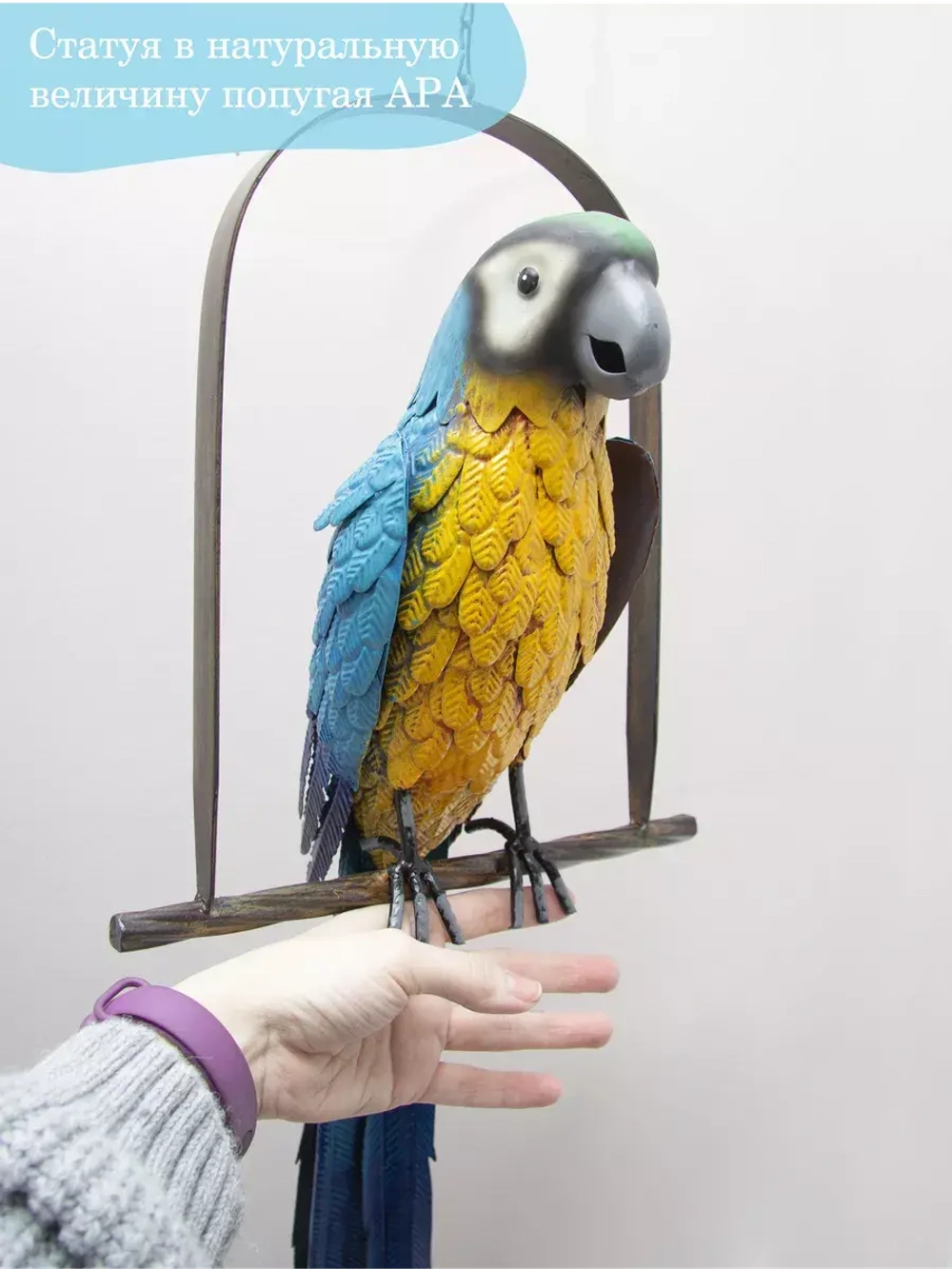 Декор на стену для интерьера "Попугай" 60 см