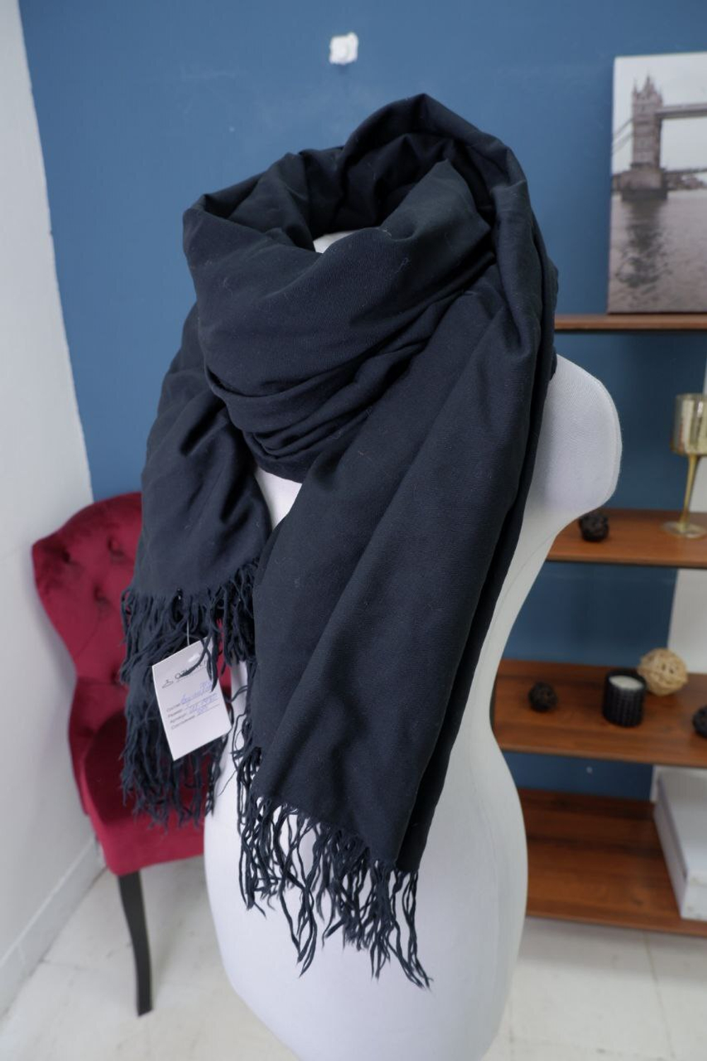 Платок-шаль однотонный