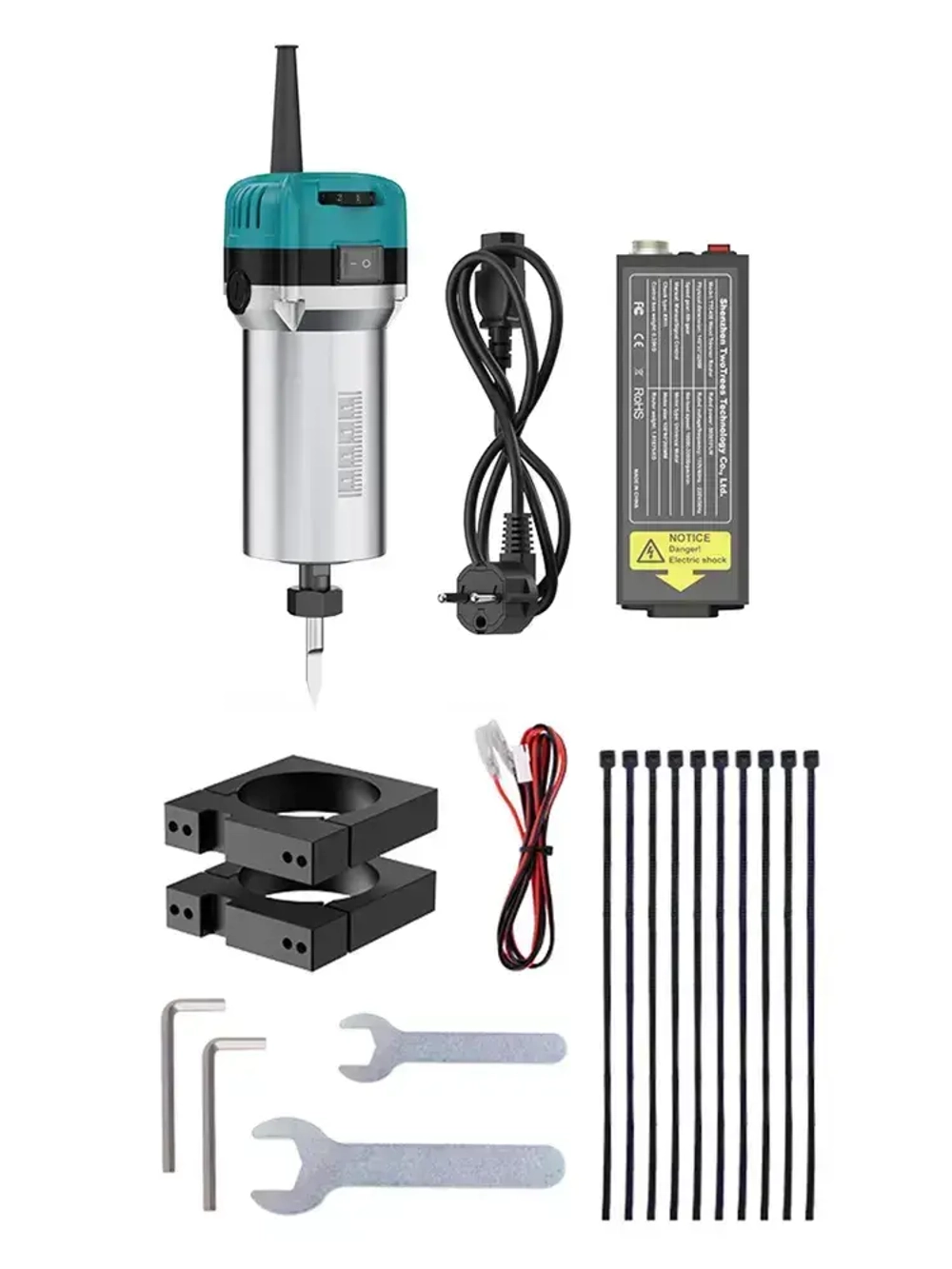 Twotrees 800 Вт шпиндельный фрезерный двигатель, совместимый с TTC450 Pro, для резки и гравировки металла, ЧПУ-станок по дереву, высокоскоростной шпиндель для резки металла