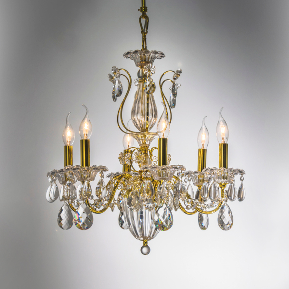 790062 Люстра SCHON 6x60W E14 ЗОЛОТО