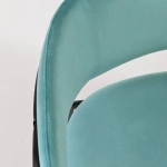 Стул Bradex Home Napoli светло-бирюзовый с чёрными ножками